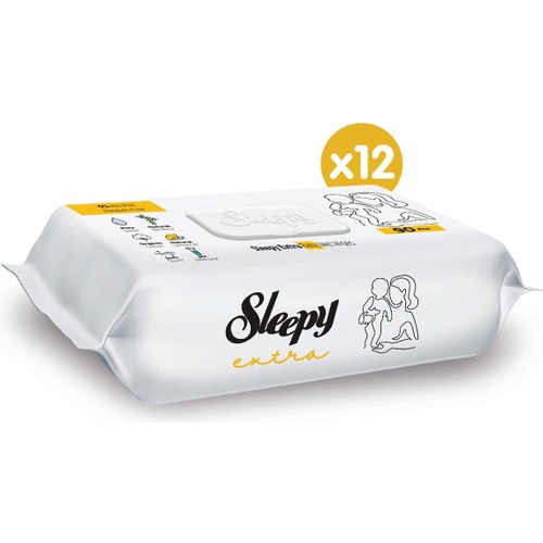 Sleepy Extra Islak Bebek Havlusu 12X90 (1080 Yaprak)