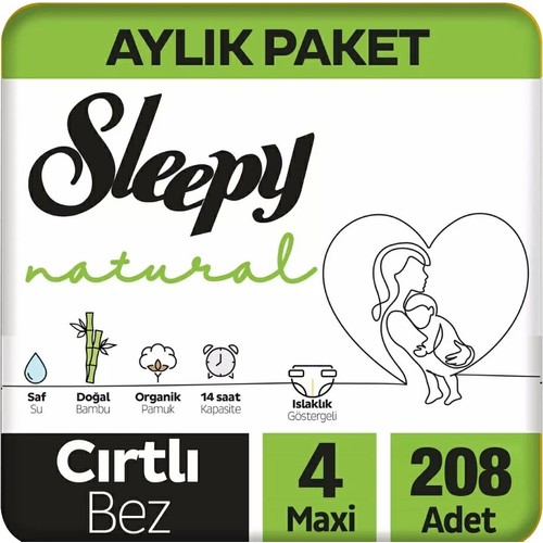 Sleepy Natural Bebek Bezi Maxi 4 No 104 x 2 Adet