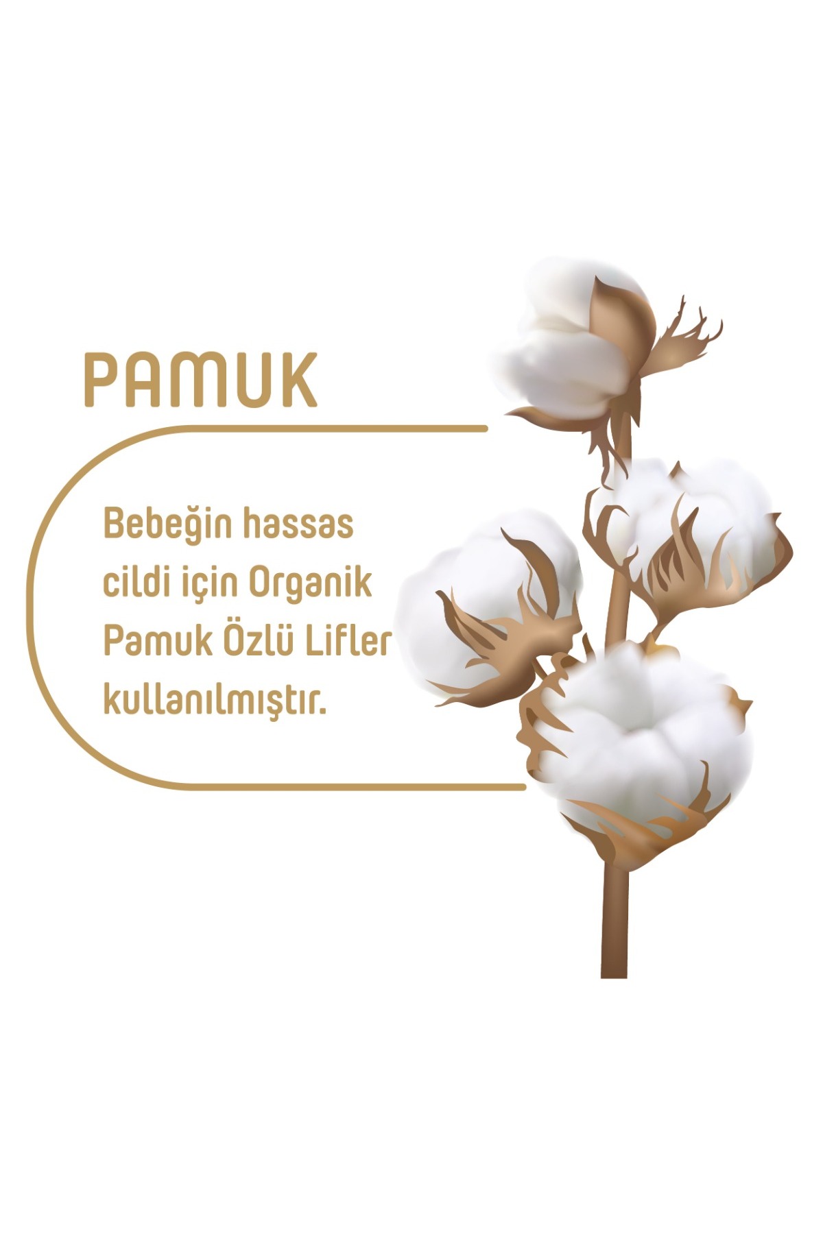 Pure Baby Organik Pamuklu Cırtlı Bez 3’Lü Paket 4 Numara Maxi 156 Adet