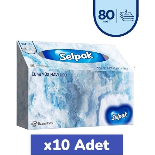 Selpak El ve Yüz Havlusu x 10 Paket 800 Yaprak