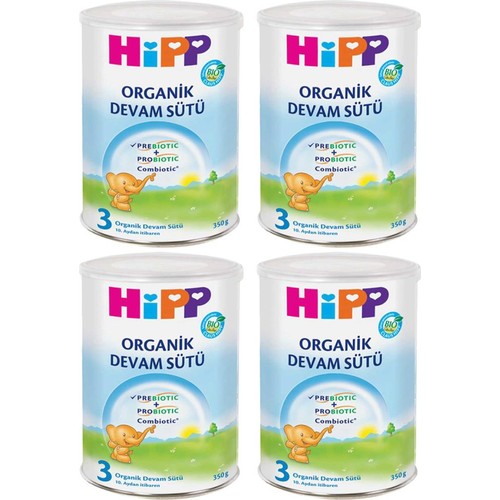 Hipp 3 Organik Combiotic Devam Sütü 350 gr - 4’lü