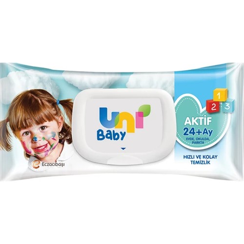 Uni Baby Aktif Islak Mendil 24’lü x 90 Adet 2160 Yaprak