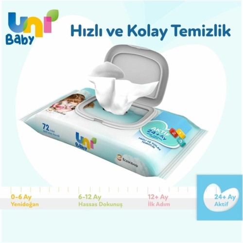 Uni Baby Aktif Islak Mendil 24’lü x 90 Adet 2160 Yaprak