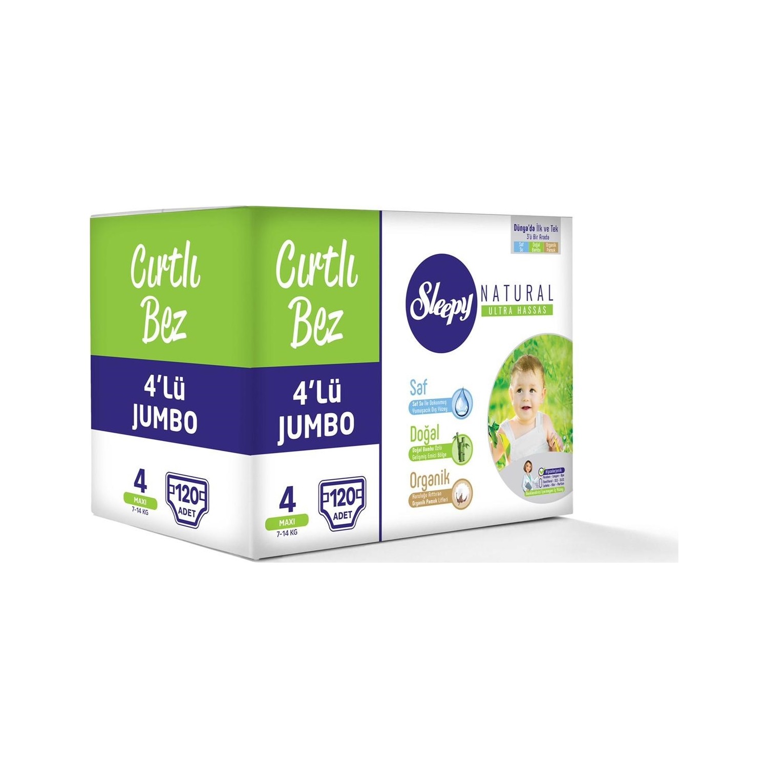 Sleepy Bebek Bezi 4 Numara 4’lü Jumbo 120’LI Sleepy Bebek Bezi 4 Numara 4’lü Jumbo 120’LI