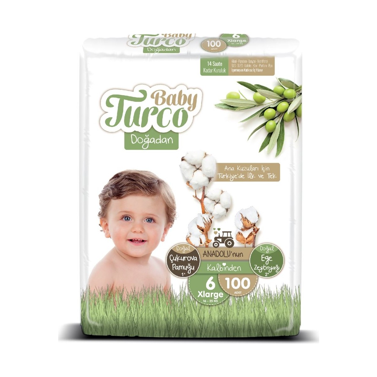 Baby Turco Doğadan 6 Numara Xlarge 100’lü