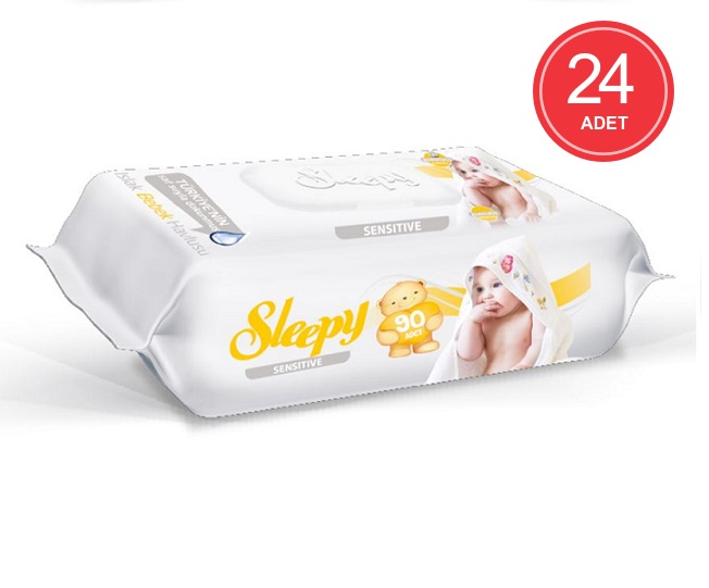 Sleepy Sensitive 90’lı Islak Havlu 24’lü Paket Toplam 2160 Yaprak