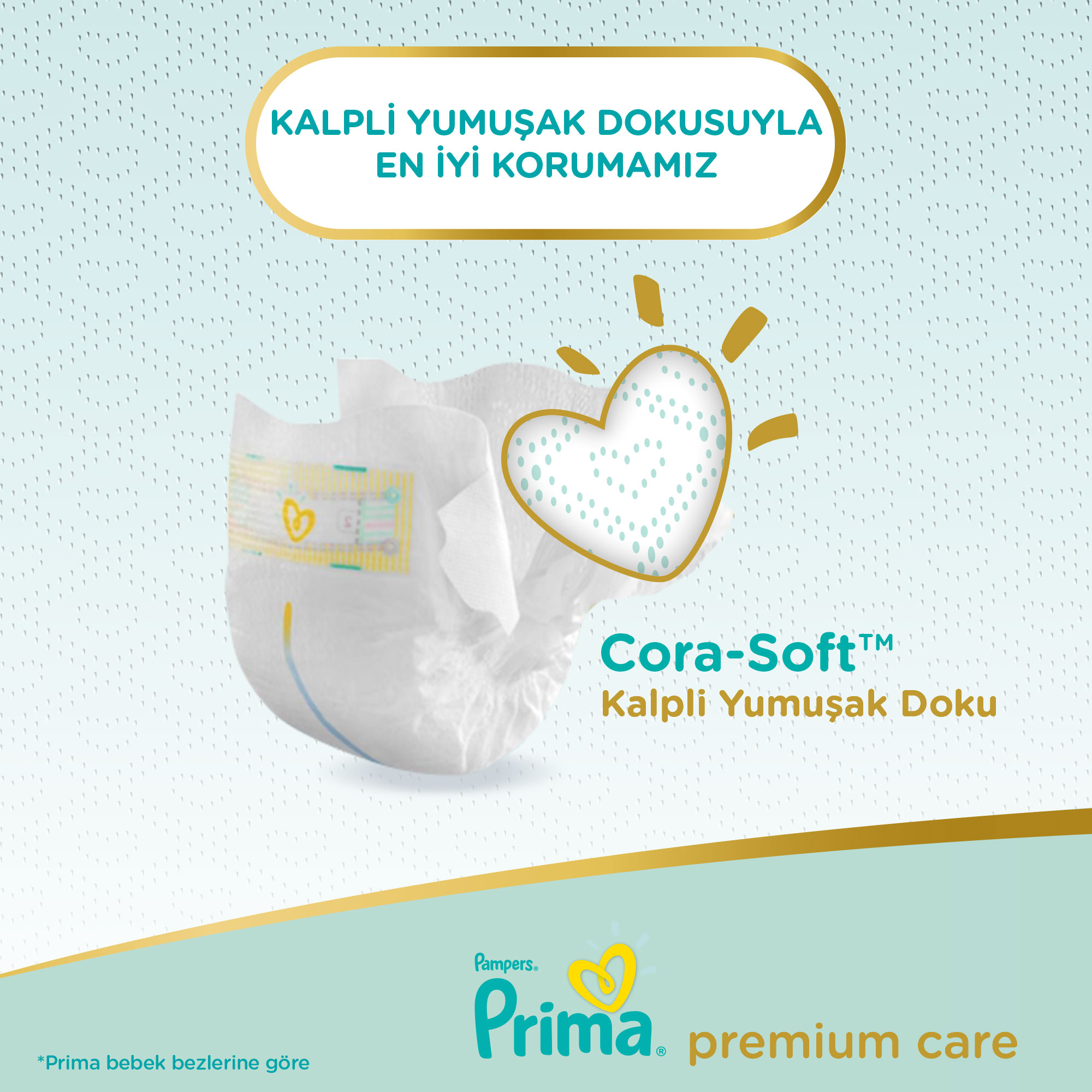 Prima Bebek Bezi Premium Care 3 Beden Midi Aylık Paket 144 Adet