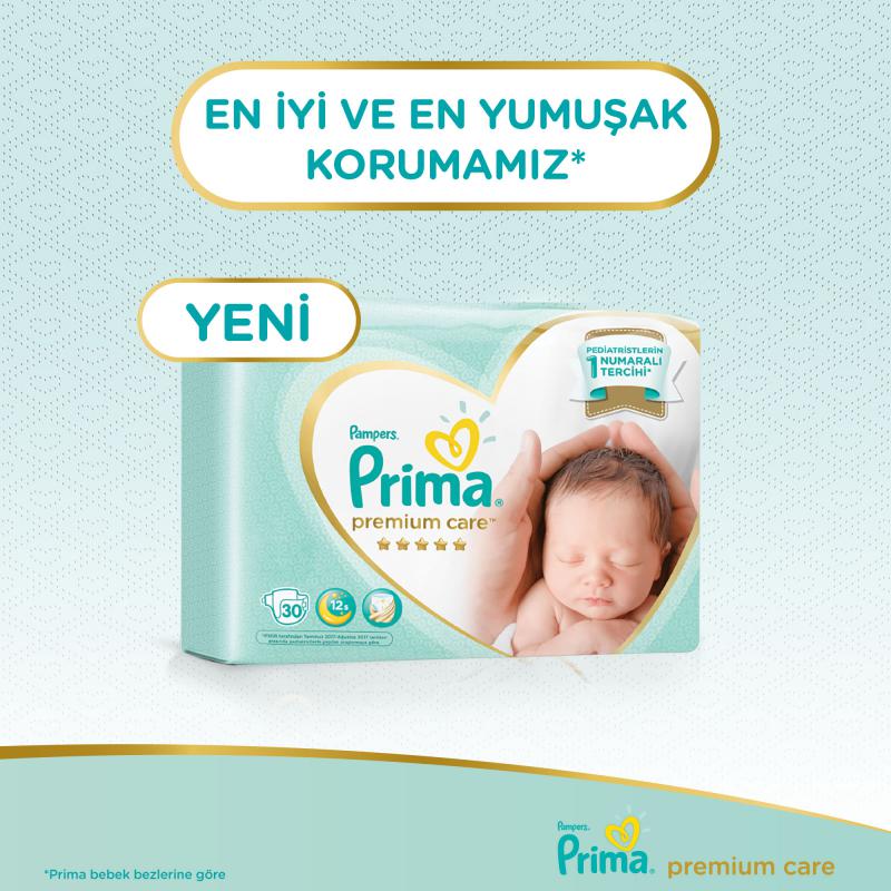 Prima Bebek Bezi Premium Care Aylık Paket Maxi 4 Beden 126’lı X 2