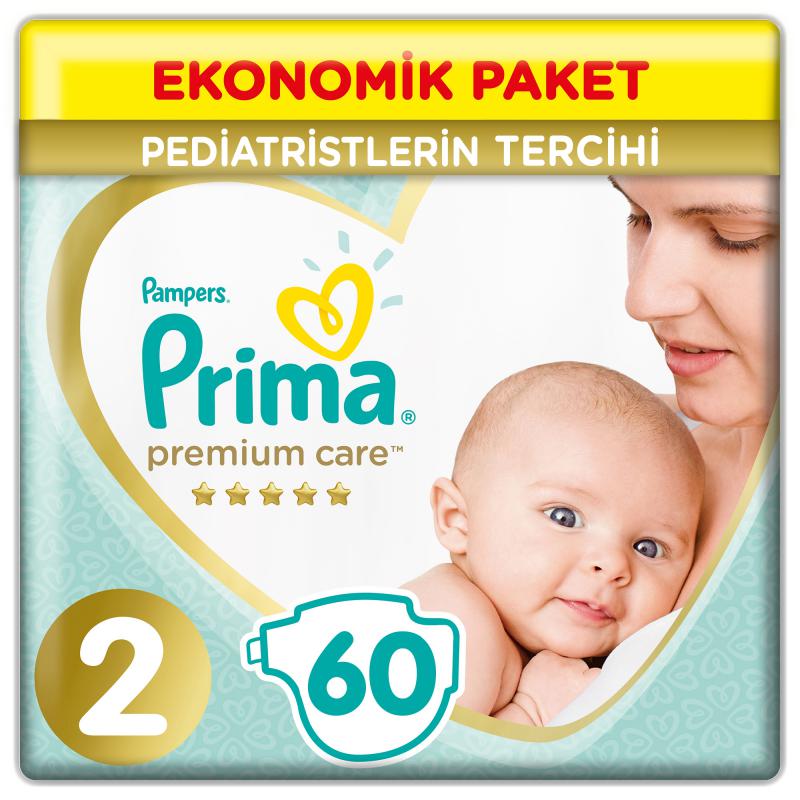 Prima Bebek Bezi Premium Care 2 Beden Jumbo Paket 60 Adet