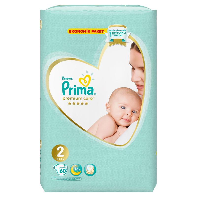 Prima Bebek Bezi Premium Care 2 Beden Jumbo Paket 60 Adet