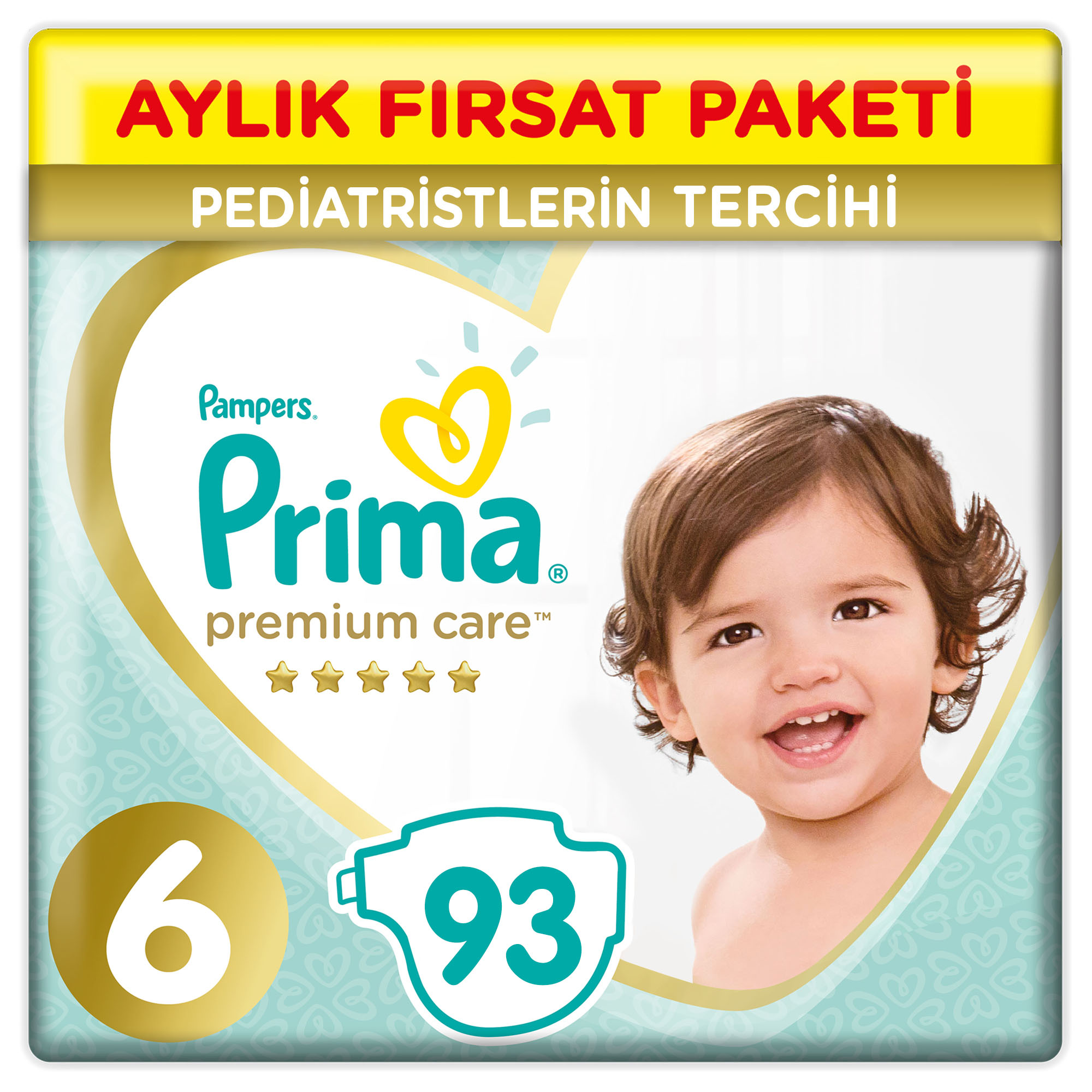 Prima Bebek Bezi Premium Care 6 Beden 93 Adet  Aylık Paket