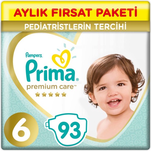 Prima Bebek Bezi Premium Care 6 Beden 186 Adet 2 Aylık Paket