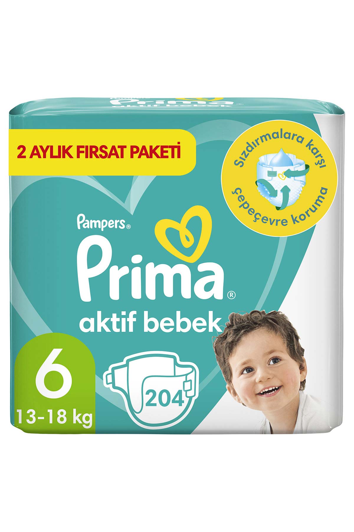 Prima Pampers Bebek Bezi Aktif Bebek Aylık xLarge 6 No 102’li X 2 Prima Pampers Bebek Bezi Aktif Bebek Aylık xLarge 6 No 102’li X 2