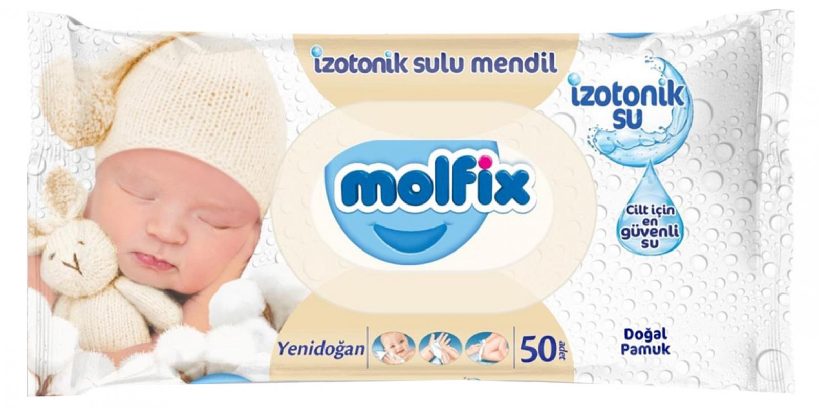 Molfix Yenidoğan Islak Pamuk Mendil 50’li 24 Paket 1200 Yaprak