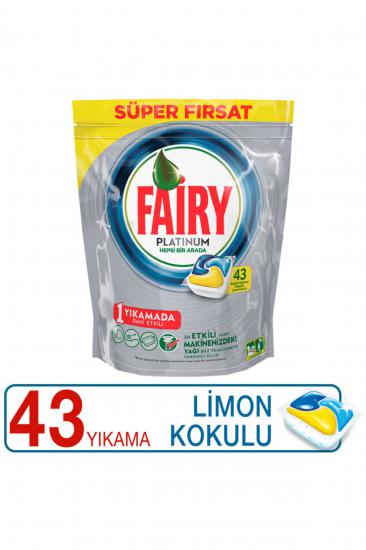 Fairy Platinum Bulaşık Makinesi Deterjanı Kapsülü Limonlu 43’lü