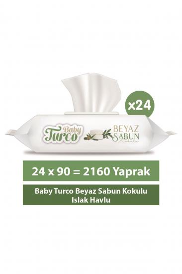 Baby Turco Beyaz Sabun Kokulu Islak Havlu 24x90