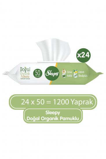 Sleepy Doğal Pamuklu Temizlik Havlusu 50 Li X 24 Adet (1200 Yaprak)