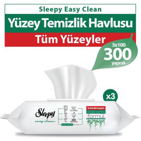 Sleepy Easy Clean Yüzey Temizlik Havlusu 3X100 (300 Yaprak)