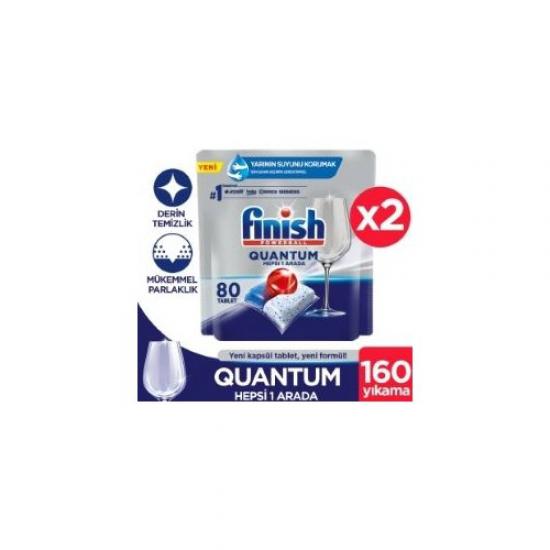 Finish Quantum 160 Kapsül Bulaşık Makinesi Deterjanı Tableti (2X80)