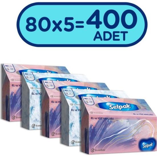 Selpak El ve Yüz Havlusu x 5 Paket 400 Yaprak