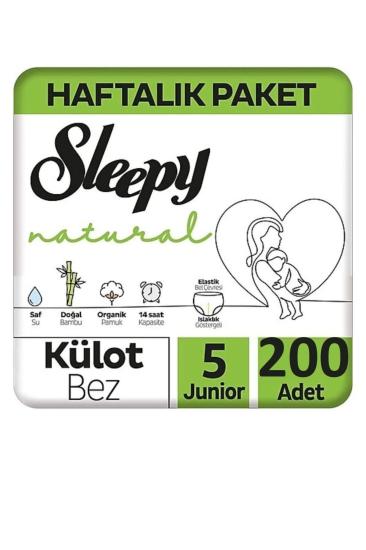 Sleepy Natural Külot Bez 5 Beden Junior 200 Adet