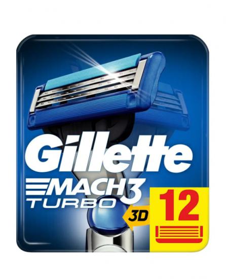 Gillette Mach3 Turbo Yedek Tıraş Bıçağı 12’li