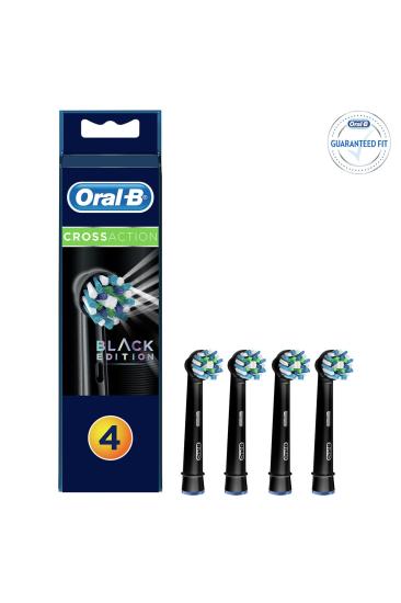 Oral-B Diş Fırçası Yedek Başlığı Cross Action Siyah 4 Adet