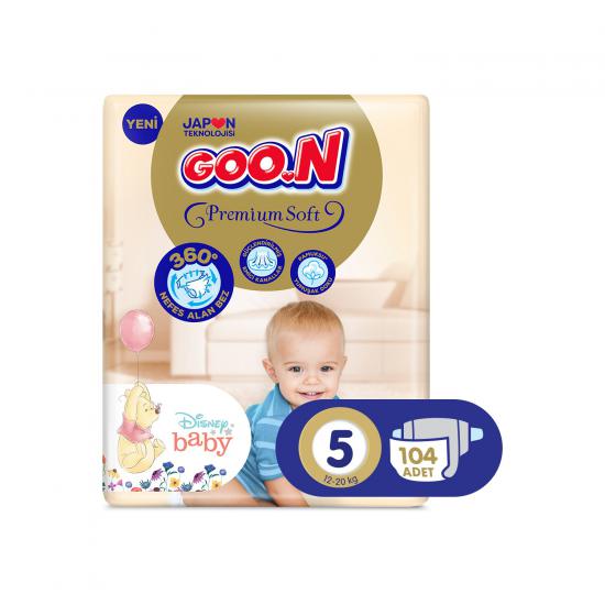 Goon Bebek Bezi Premium Soft 5 Beden 52x2 104 Adet