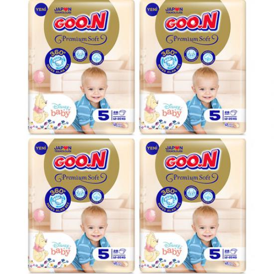 Goon Premium Soft Bebek Bezi 5 Numara 28’li 4’lü