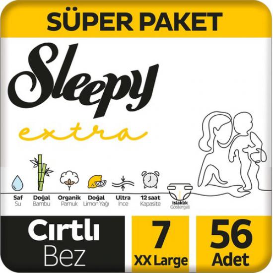Sleepy Extra Günlük Aktivite Süper Paket Bebek Bezi 7 Numara Xxlarge 56 Adet
