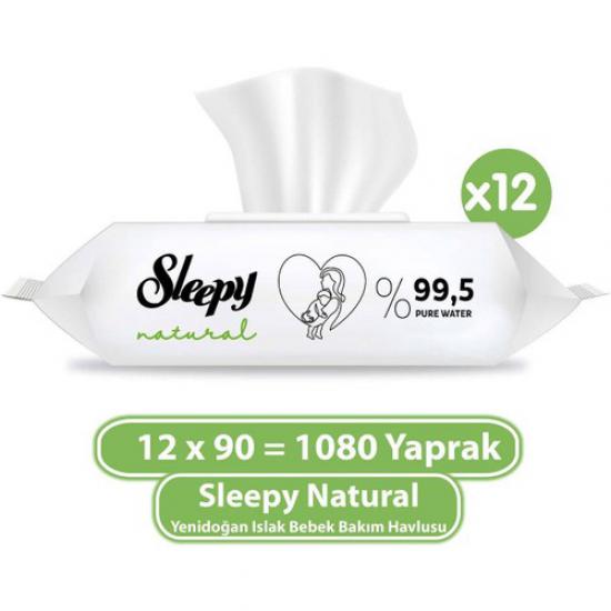 Sleepy Natural Yenidoğan Islak Bebek Bakım Havlusu 12X90 (1080 Yaprak)