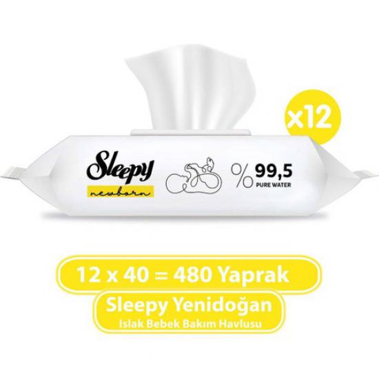 Sleepy Yenidoğan Islak Bebek Havlusu 12X40 (480 Yaprak)