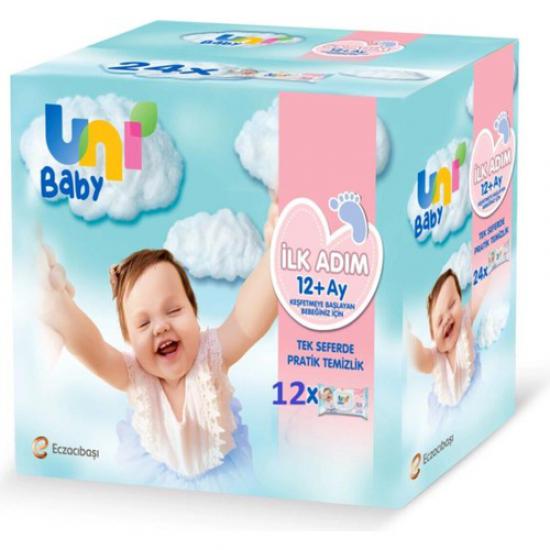 Uni Baby Ilk Adım Islak Havlu Mendil 12LI 624 Yaprak