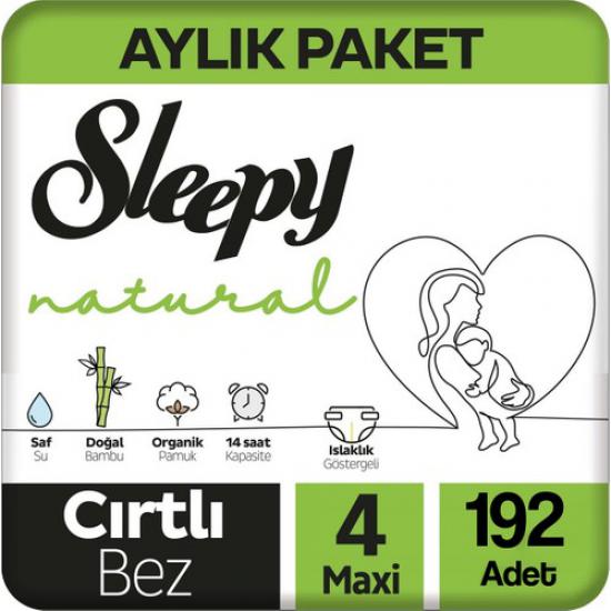 Sleepy Natural Bebek Bezi Ultra Avantaj Paketi Maxi 4 No 96 lı x 2 adet