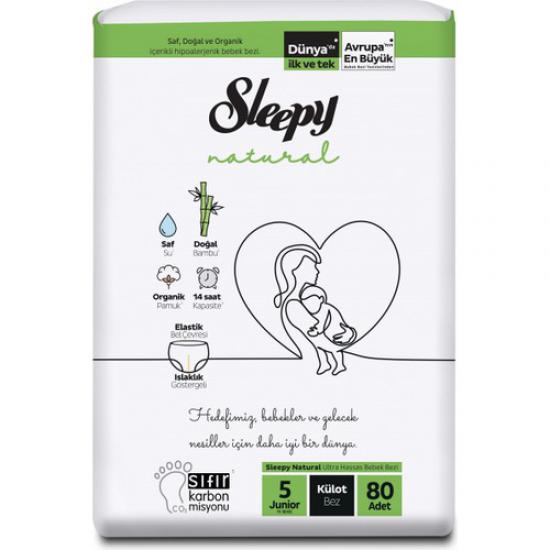 Sleepy Natural Jumbo Külot Bebek Bezi Junior 5 Numara 80 Adet