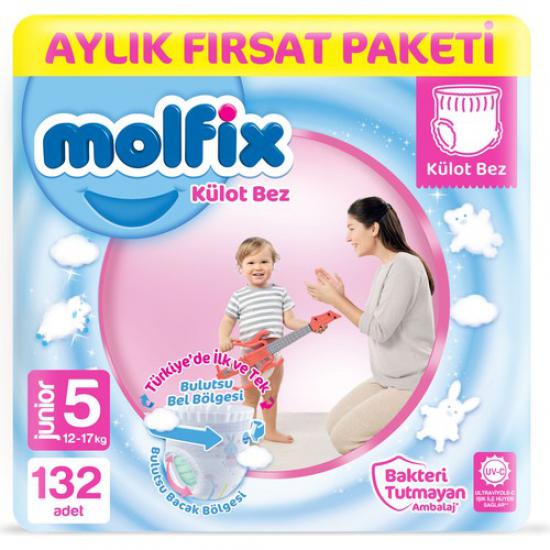 Molfix Külot Bez 5 Beden Junior Aylık Fırsat Paketi 132 Adet