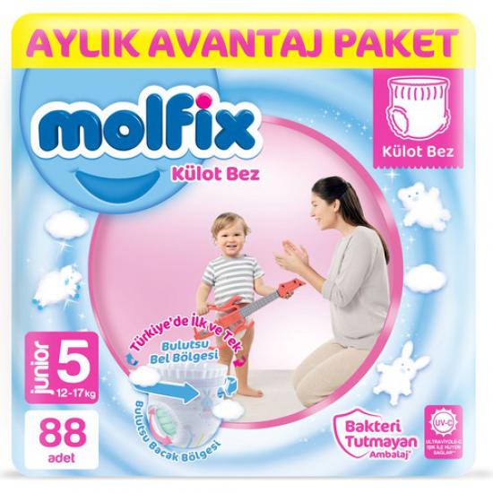 Molfix Külot Bez 5 Beden Junior Aylık Avantaj Paketi 88 Adet