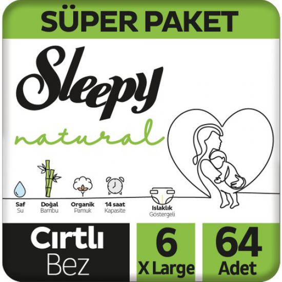 Sleepy Natural Süper Paket Bebek Bezi 6 Numara XLarge 64 Adet