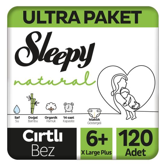 Sleepy Natural Ultra Paket Bebek Bezi 6+ Numara Xlarge Plus 120 Adet