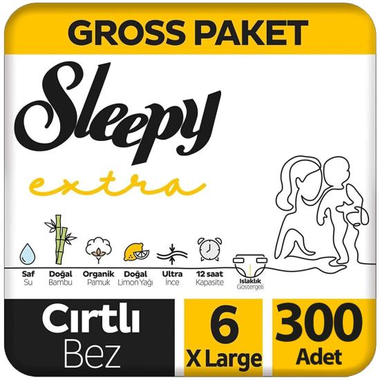 Sleepy Extra Bebek Bezi Gross Paket 6 Beden 100X3 300 Adet