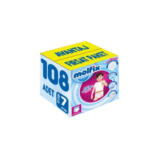 Molfix Külot Bebek Bezi Beden:7 (19+kg) xx Large 108 Adet Avantaj Fırsat Pk