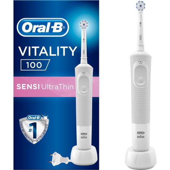 Oral-B D100 Vitality Sensi Ultra Thin Şarjlı Diş Fırçası - Beyaz