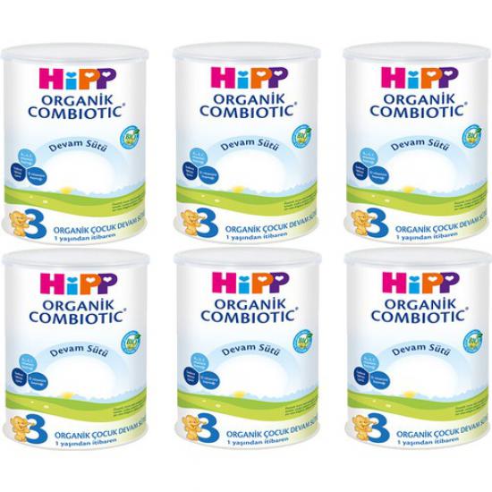 Hipp 3 Organik Combiotic Devam Sütü 350 gr 6 Adet