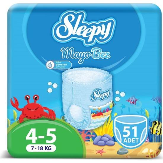 Sleepy Mayo Külot Bez 5 Numara Junıor 3’Lü Paket 7 - 18 Kg 51 Adet
