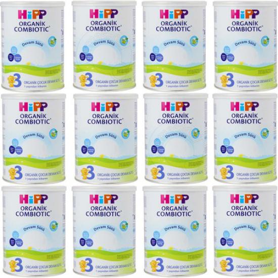Hipp 3 Organik Combiotic Devam Sütü 350 gr 12 Adet