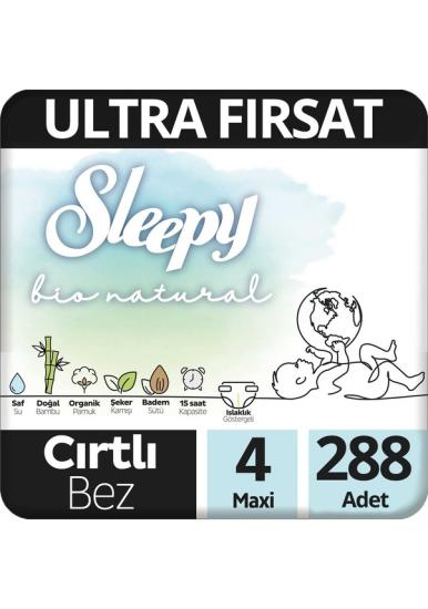 Sleepy Bio Natural Bebek Bezi 4 Numara Maxi 288 ’li