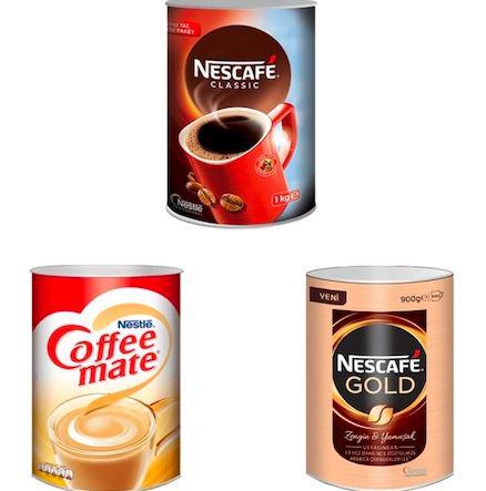 Nescafe Classic 1 KG + Nescafe Gold 900 G + Coffee Mate Kahve Kreması 2 KG