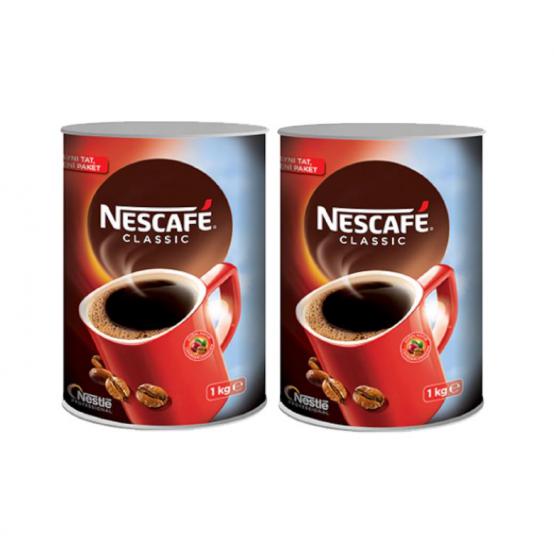 Nescafe Classic Çözünebilir Kahve Teneke 1 Kg x 2 Adet