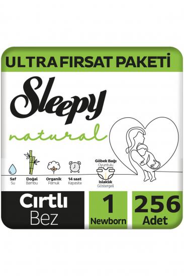 Sleepy Natural Bebek Bezi Ultra Avantaj Paketi 1 Numara Yenidoğan 2-5 Kg 256 Adet