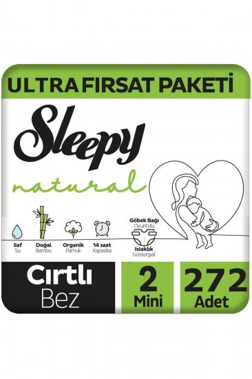 Sleepy Natural Bebek Bezi Ultra Avantaj Paketi 2 Numara Mini 3-6 Kg 272 Adet